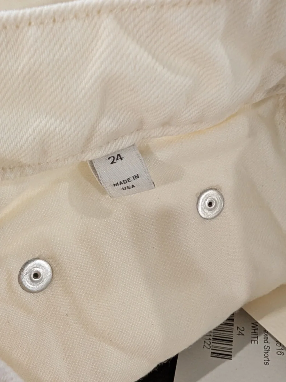 TWP Boxy Relaxed Denim Shorts White Size 24 Bermuda Straight Leg NWT $395 - Picture 8 of 14
